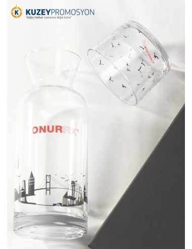 Ahşap Kutu Başucu Sürahi seti