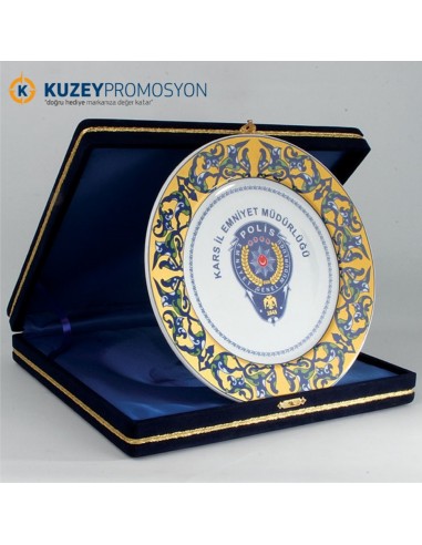 Porselen Tabak Plaket