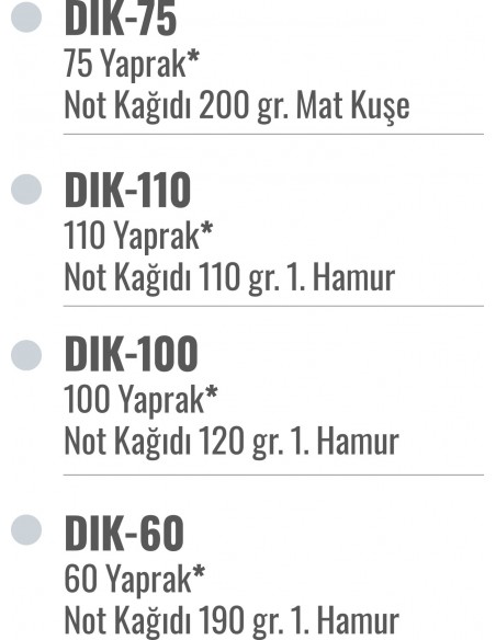 İmalat Dik Bloknot 9X13 Cm