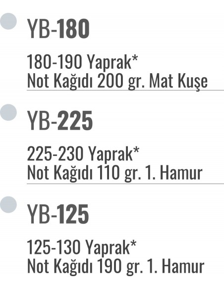 İmalat Yatay Bloknot 9X13 Cm