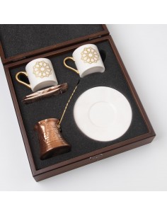 Prestij Ahşap Kahve Fincan Takımı 2