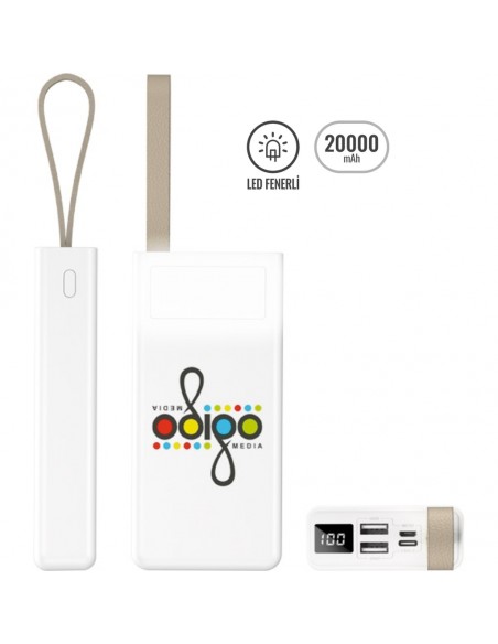 PWB-20 Powerbank 20000 mAh LED FENERLİ