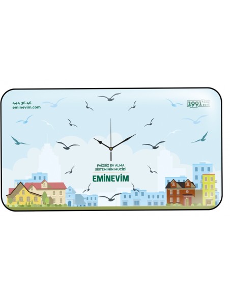 V30-532-B Cam 25.3 x 47 cm Duvar Saati