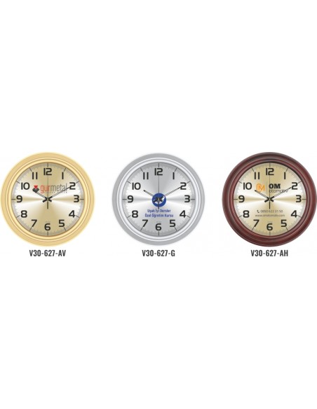 V30-627 Metal Kadran 32 cm Duvar Saati