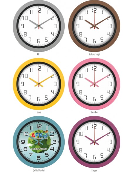 V30-346 Plastik 40 cm Duvar Saati