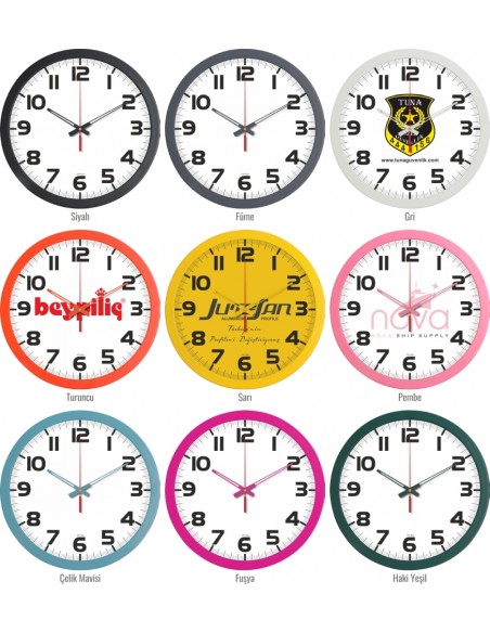 V30-334 Plastik 35 cm Duvar Saati