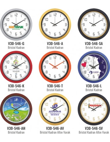 V30-546 Plastik 40 cm Duvar Saati