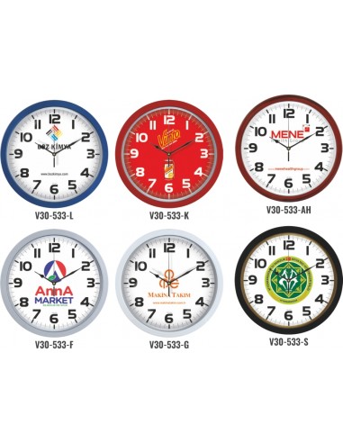 V30-533 Plastik 34 cm Duvar Saati