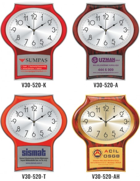 V30-520 Plastik 34 cm Duvar Saati
