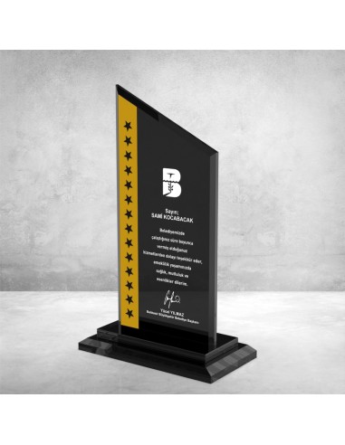 PB607 Kristal Plaket