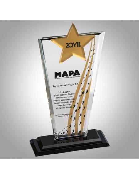 PB804-ALTIN Kristal Plaket