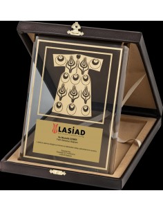 PB2001 Altın Yaldız Kristal Plaket 2