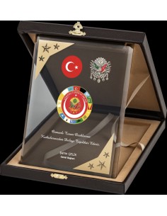 PB2005 Altın Yaldız Kristal Plaket 2