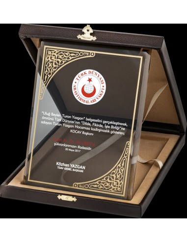 PB2011 Altın Yaldız Kristal Plaket