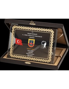 PB2103 Altın Yaldız Kristal Plaket 2