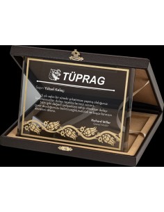 PB2104 Altın Yaldız Kristal Plaket 2