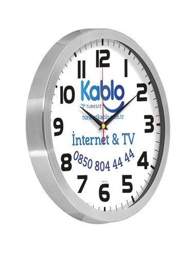 V30-965 30 cm Alüminyum Duvar Saati