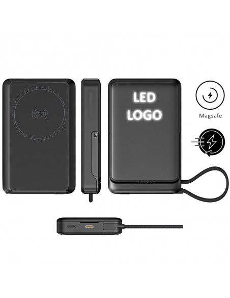 2760 Powerbank 10000 mAh ( Işıklı Magsafe & 22.5w Hızlı Şarj  )