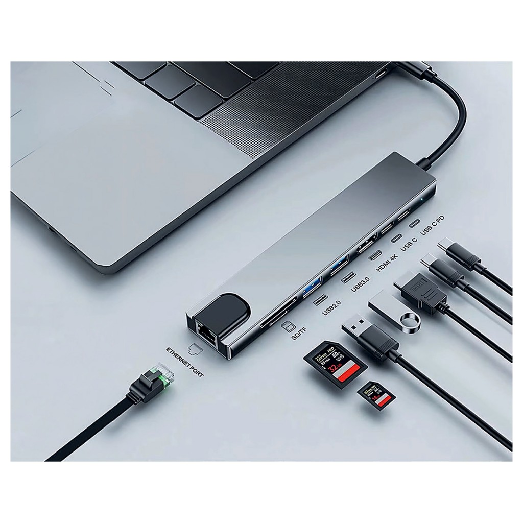 HUB-150 8'i 1 arada Tip-C Bağlantı İstasyonu