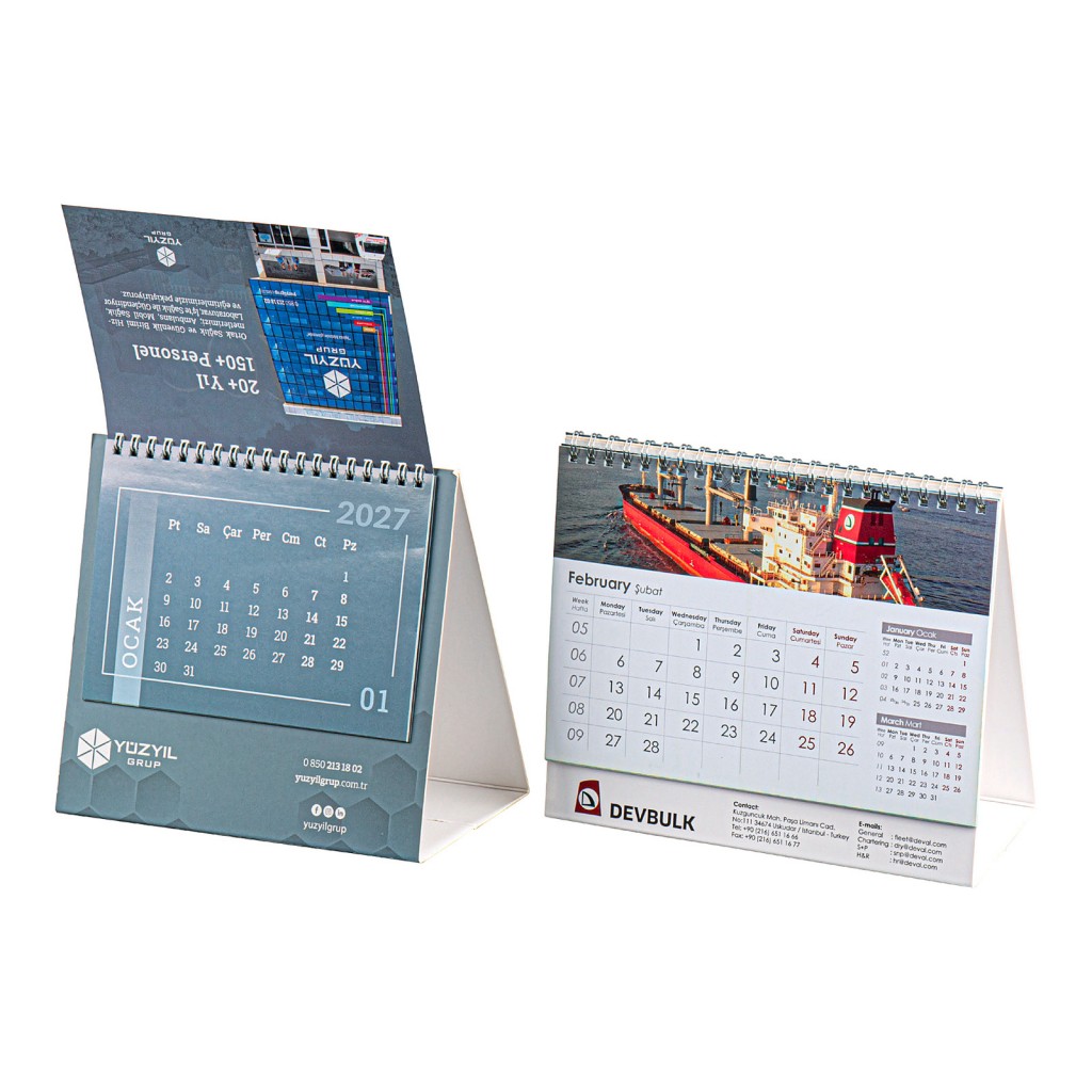 AMT-07 Sıvama Taşıyıcı Masa Takvimi
