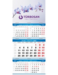 14 5 Aylık 3 Parça Spiralli Gemici Takvim