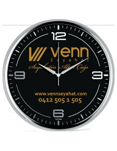 V30-950-B Paslanmaz Metal Duvar Saati V30-950
