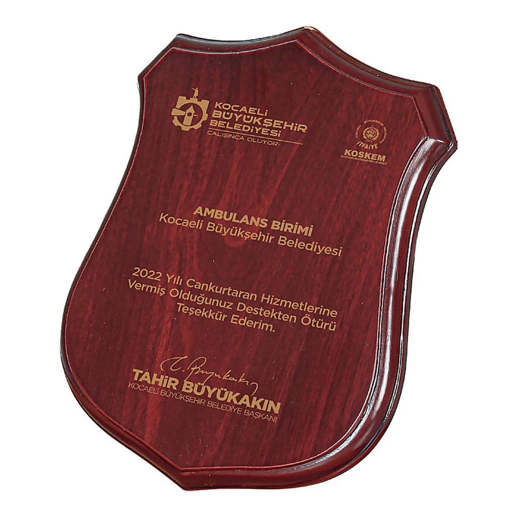 BK-75 Ahşap Plaket – baskılı plaket ve ödül
