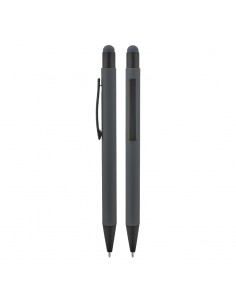 1027 Metal Tükenmez Touchpen Rubber Gövde Kalem 2