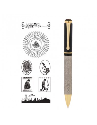 661-T Kabartma Figürlü Metal Tükenmez Kalem