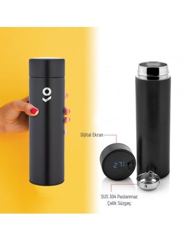 5338 Dijital Süzgeçli Termos / 450 ml
