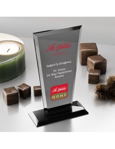 PB3005-Füme Kristal Plaket
