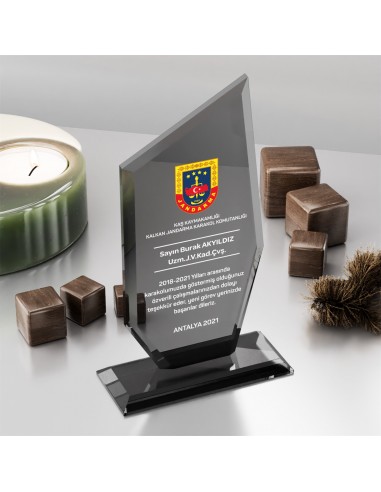 PB322-Füme Kristal Plaket
