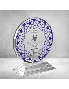 PB895 Mavi Camlı Kristal Plaket 2