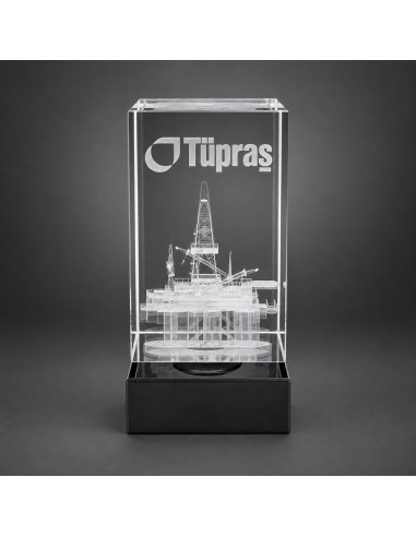 3D Lazer Patlatma Küp 6x6x10 Dikey Siyah Kaideli