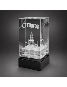 3D Lazer Patlatma Küp 6x6x10 Dikey Siyah Kaideli 2