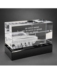 3D Lazer Patlatma Küp 6x6x13 Yatay Siyah Kaideli 2