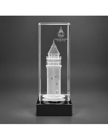 3D Lazer Patlatma Küp 6x6x15 Dikey Siyah Kaideli