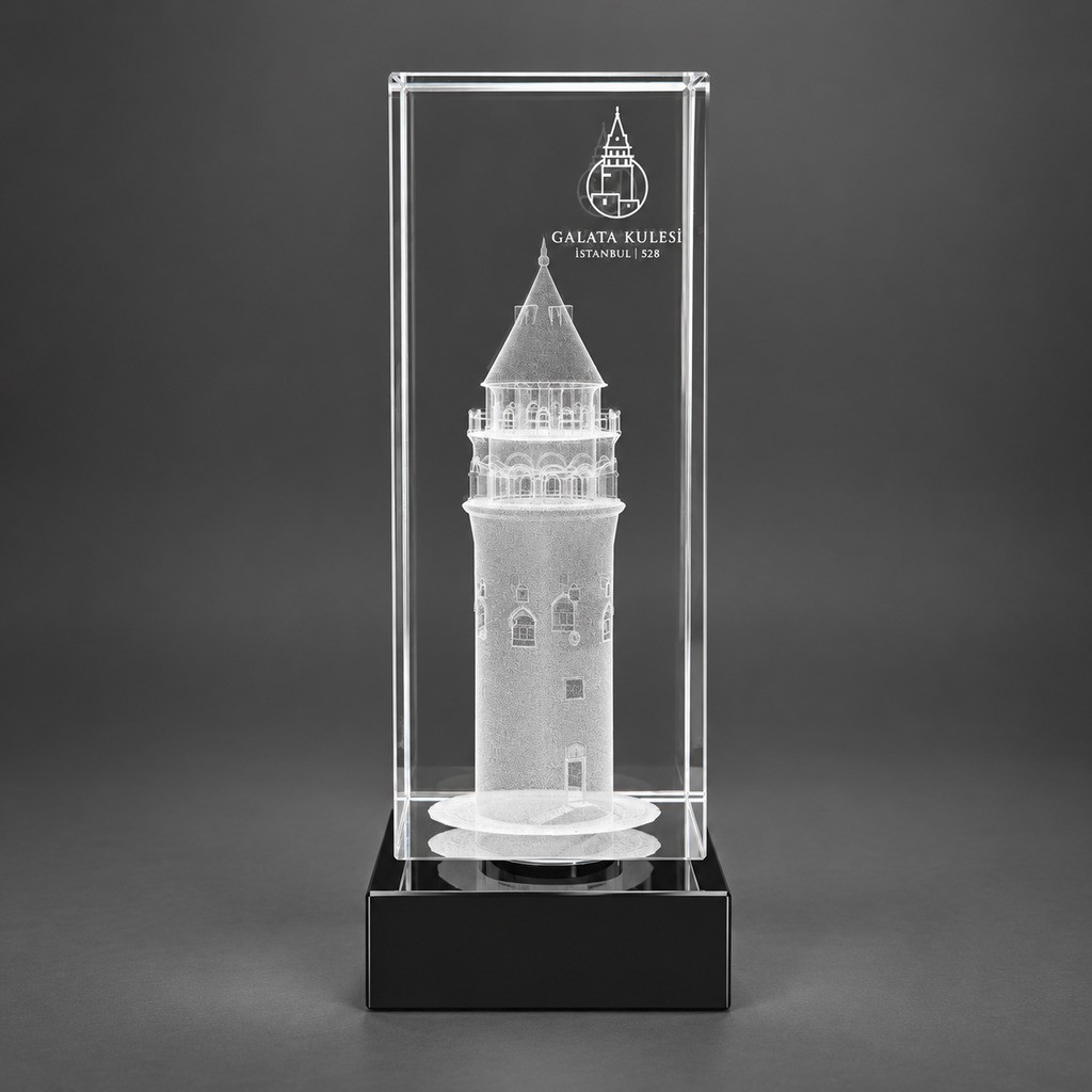 3D Lazer Patlatma Küp 6x6x15 Dikey Siyah Kaideli
