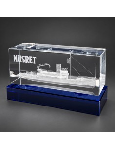 3D Lazer Patlatma Küp 6x6x15 Yatay Mavi Kaideli 2