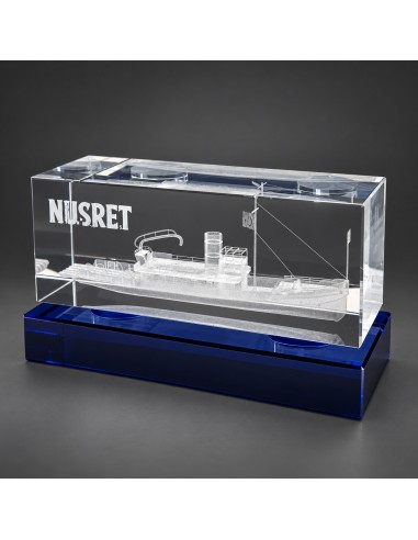 3D Lazer Patlatma Küp 6x6x15 Yatay Mavi Kaideli