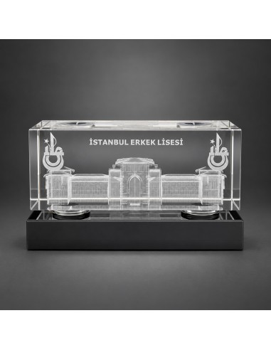 3D Lazer Patlatma Küp 6x6x15 Yatay Siyah  Kaideli