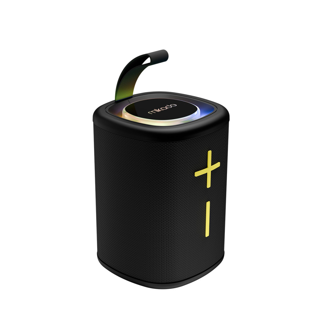 Mikado MD-26BT Siyah 6W 1200mAh USB-TF-TWS-IPX6 Bluetooth Hoparlör – logo baskılı promosyon ürünü