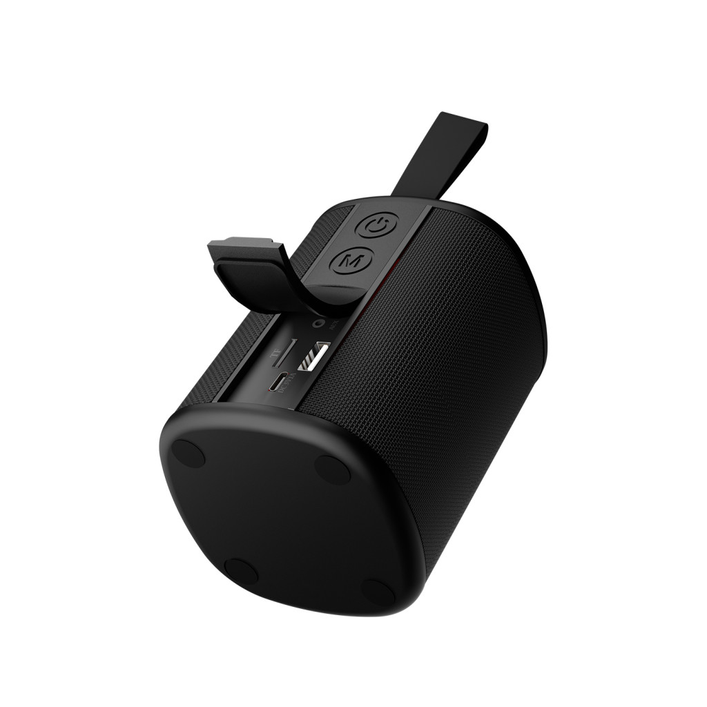 Mikado MD-26BT Siyah 6W 1200mAh USB-TF-TWS-IPX6 Bluetooth Hoparlör – logo baskılı promosyon ürünü, görsel 3