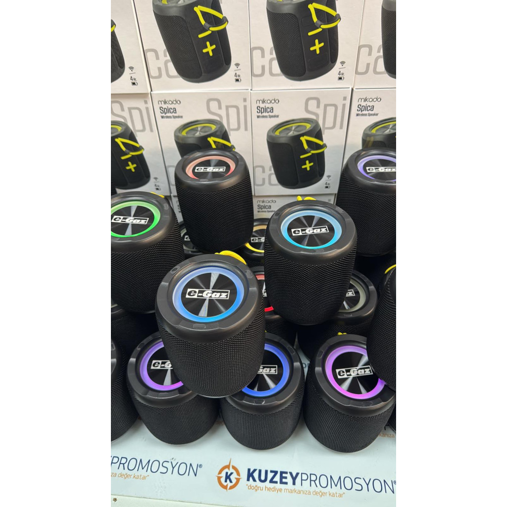 Mikado MD-60BT Spica Siyah 13W 1800mAh BT/TF/USB/ECO Led Işıklı Speaker – logo baskılı promosyon ürünü, görsel 3