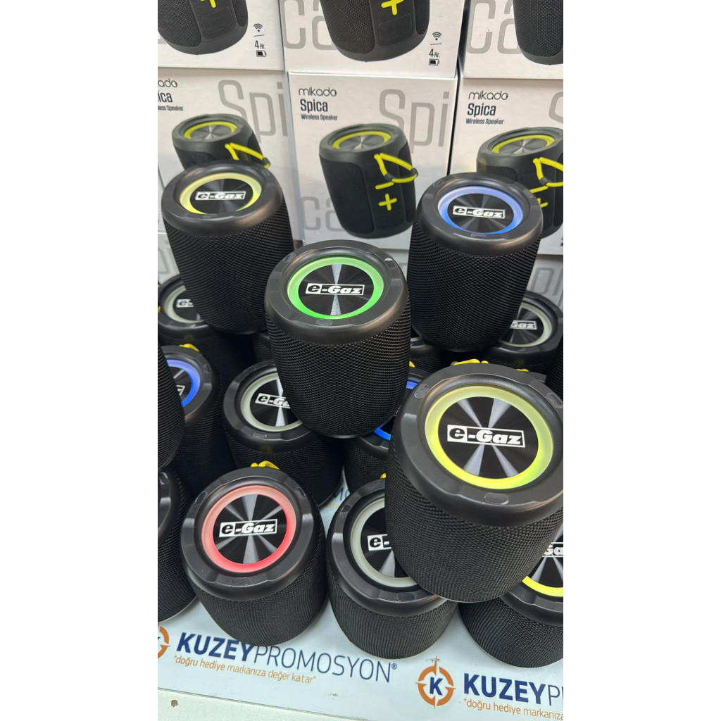 Mikado MD-60BT Spica Siyah 13W 1800mAh BT/TF/USB/ECO Led Işıklı Speaker – logo baskılı promosyon ürünü, görsel 2