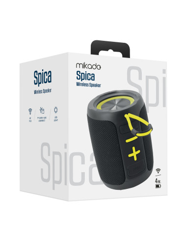 Mikado MD-60BT Spica Siyah 13W 1800mAh BT/TF/USB/ECO Led Işıklı Speaker – logo baskılı promosyon ürünü, görsel 5