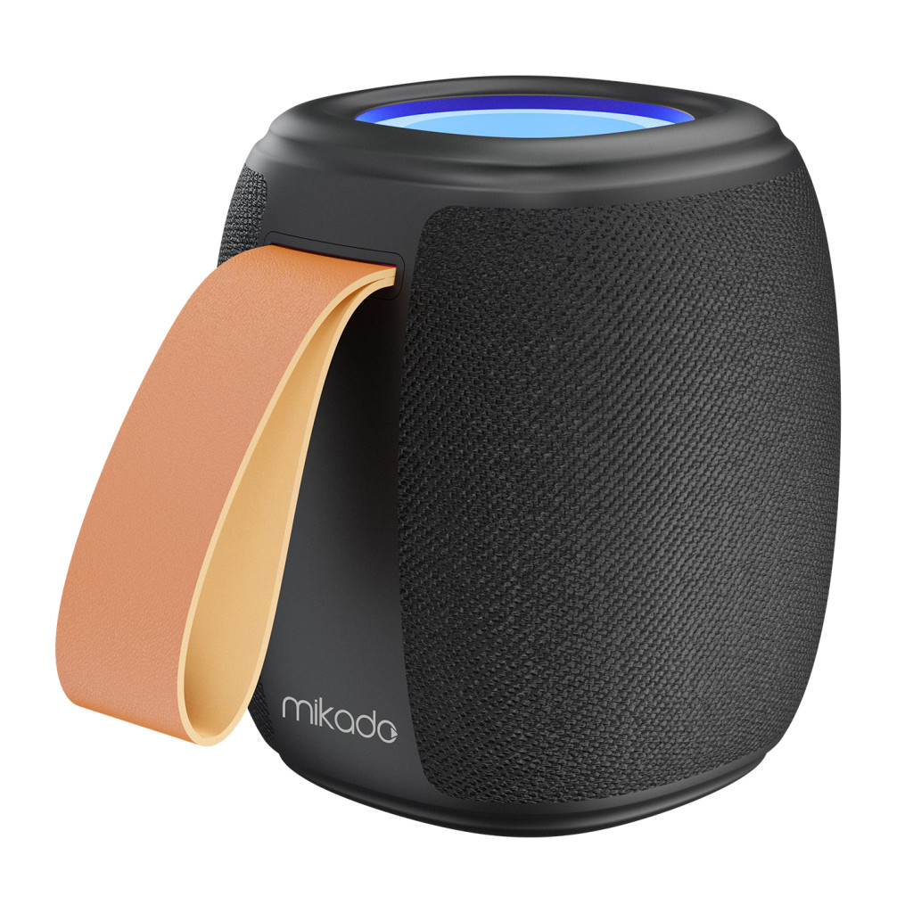 Mikado MD-888 CUBE Siyah 5W 1200mAh BT/TF/USB/LED Işıklı Speaker Hoparlör – logo baskılı promosyon ürünü, görsel 3