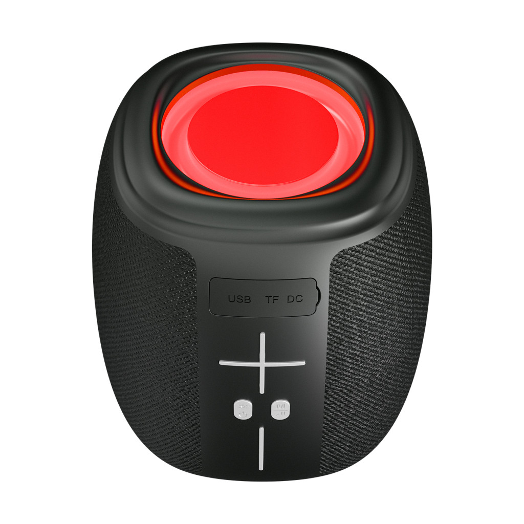 Mikado MD-888 CUBE Siyah 5W 1200mAh BT/TF/USB/LED Işıklı Speaker Hoparlör – logo baskılı promosyon ürünü, görsel 4