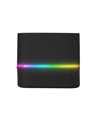 Mikado MD-18BT Siyah DC 5V/USB TF Kartlı Bluetoothlu Led Işklı Şarjlı Speaker Hoparlör – logo baskılı promosyon ürünü, görsel 3