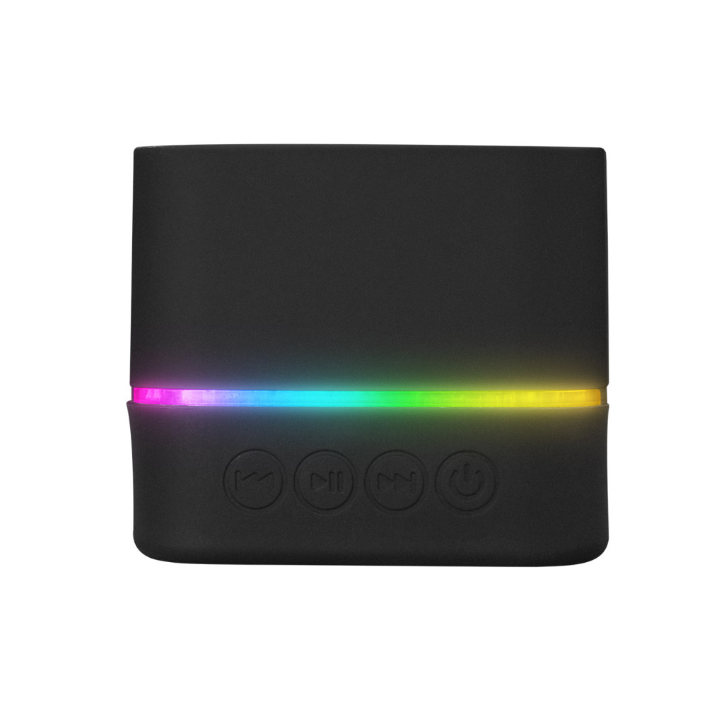 Mikado MD-18BT Siyah DC 5V/USB TF Kartlı Bluetoothlu Led Işklı Şarjlı Speaker Hoparlör – logo baskılı promosyon ürünü, görsel 3